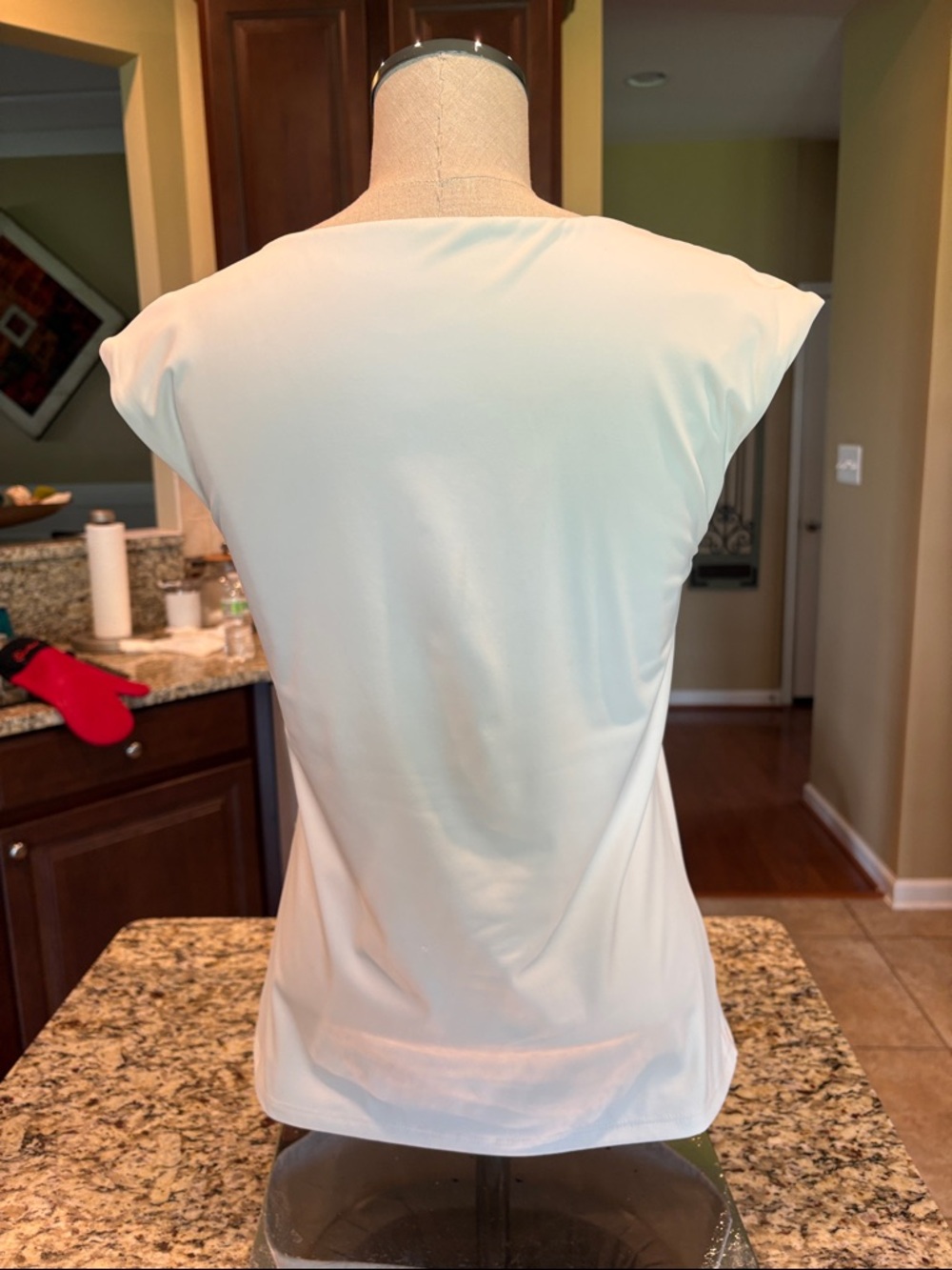 Whbmforme White Square Neck Cap Sleeve Top - Picture 3 of 5